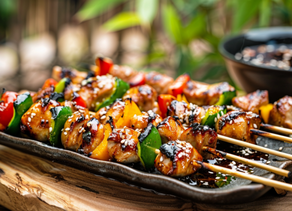 Yakitori Recipes: Charcoal-Grilled Chicken and Veggie Skewers