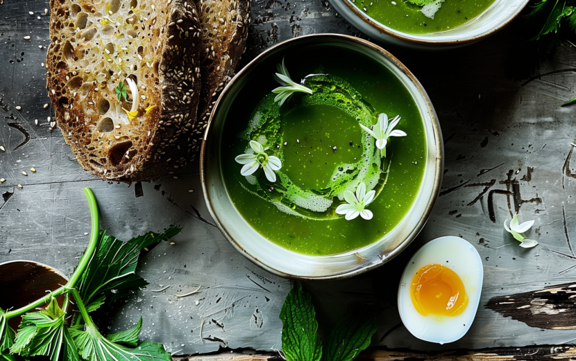 Stinging Nettle and Spring Garlic Soup Ingredients Stinging Nettle and Spring Garlic Soup